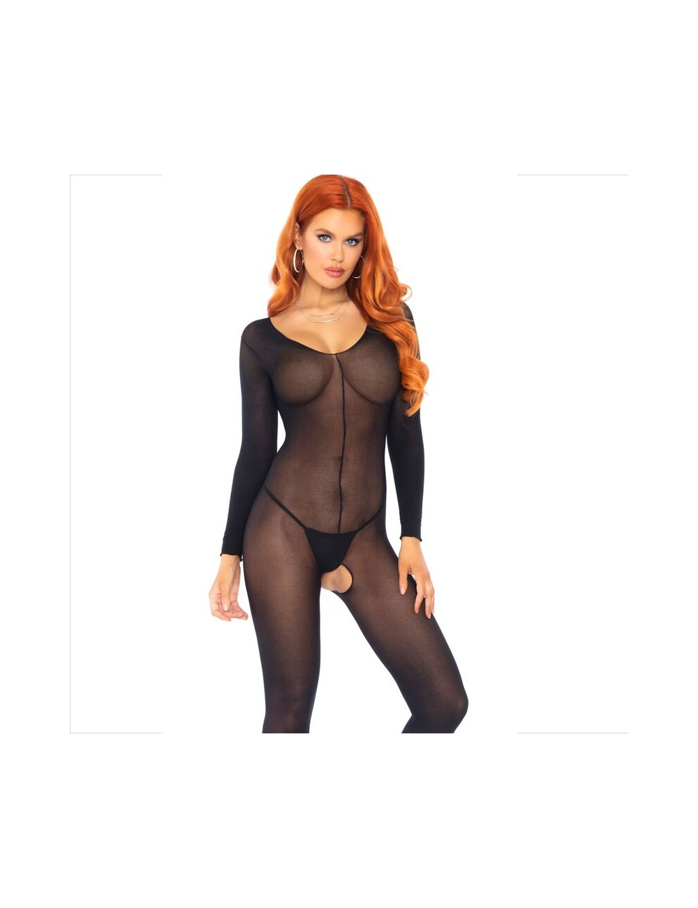LEG AVENUE - BODYSTOCKING LONG SLEEVE BLACK LEG AVENUE - BODYSTOCKING LONG SLEEVE BLACK