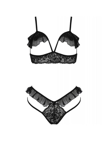 PASSION - DOLLY SET TWO PIECES BLACK L/XL