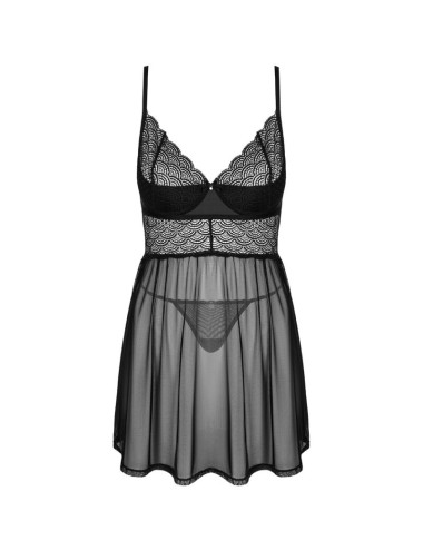OBSESSIVE - CHEMERIS SET BADYDOLL & THONG XS/S