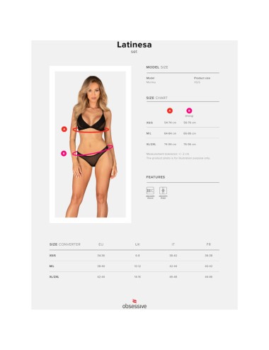 OBSESSIVE - LATINESA SET TWO PIECES XS/S