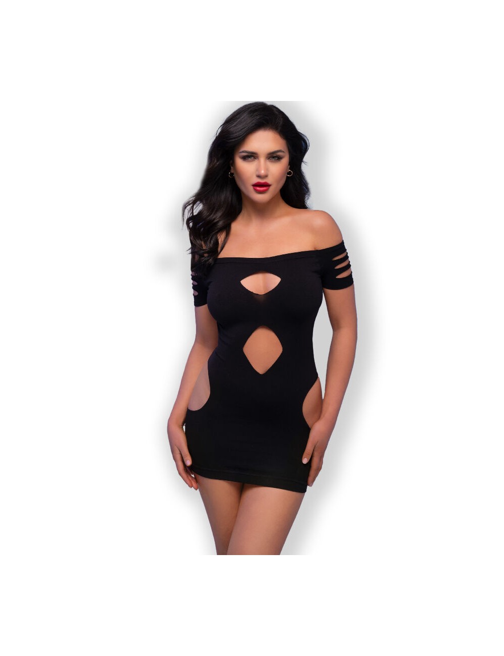 CHILIROSE - CR 4671 DRESS BLACK S/M CHILIROSE - CR 4671 DRESS BLACK S/M