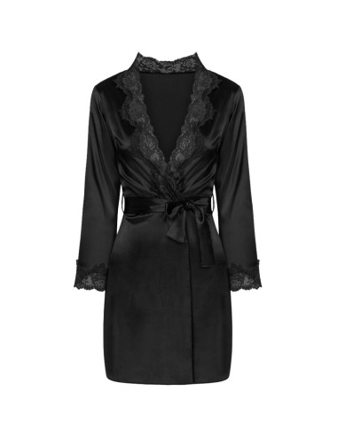 LIVCO CORSETTI FASHION - JACQUELINE LC 90249 DRESSING GOWN + SHIRT + PANTY BLACK L/XL