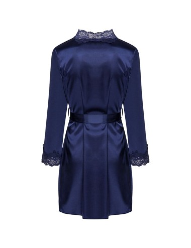 LIVCO CORSETTI FASHION - JACQUELINE LC 90249 DRESSING GOWN + SHIRT + PANTY NAVY BLUE L/XL