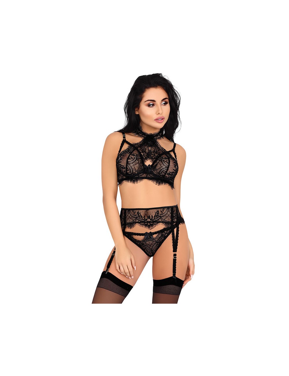 LIVCO CORSETTI FASHION - MAJALESA LC 90526 BRA + GARTER BELT + PANTY BLACK LIVCO CORSETTI FASHION - MAJALESA LC 90526 BRA + GARTER BELT + PANTY BLACK