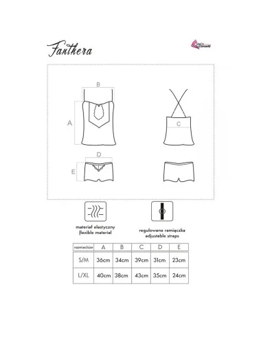LIVCO CORSETTI FASHION - FANTHERA LC 90561 SHIRT + SHORTS BLUE