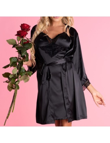 LIVCO CORSETTI FASHION - ARILADYEN LC 90568 DRESSING GOWN + PANTY BLACK