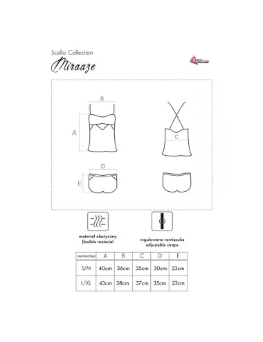 LIVCO CORSETTI FASHION - MIRAAZE LC 90567 SHIRT + SHORTS BLACK L/XL