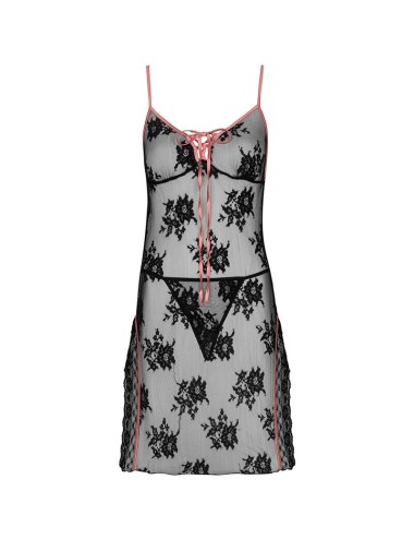 LIVCO CORSETTI FASHION - KARONIN LC 90628 SHIRT + PANTY BLACK L/XL