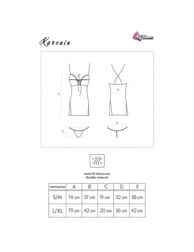 LIVCO CORSETTI FASHION - KARONIN LC 90628 SHIRT + PANTY BLACK L/XL