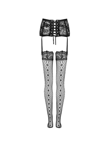 LIVCO CORSETTI FASHION - GARTER BELT + STOCKINGS BLACK