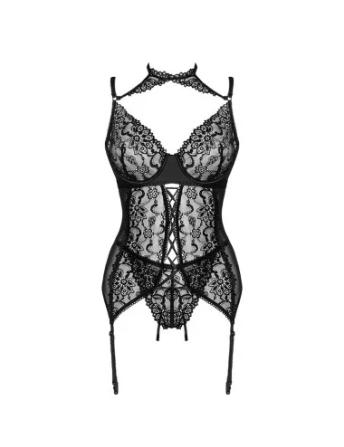 LIVCO CORSETTI FASHION - GIELLANDRA FOR THE SENSES COLLECTION CORSET + PANTY BLACK L/XL