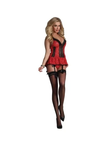 LIVCO CORSETTI FASHION - RED ROSE LC 90130 CORSET + PANTY RED