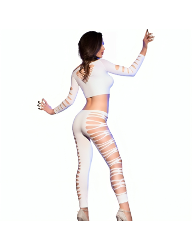 CHILIROSE - CR 3654 TOP & LEGGINS WHITE S/M