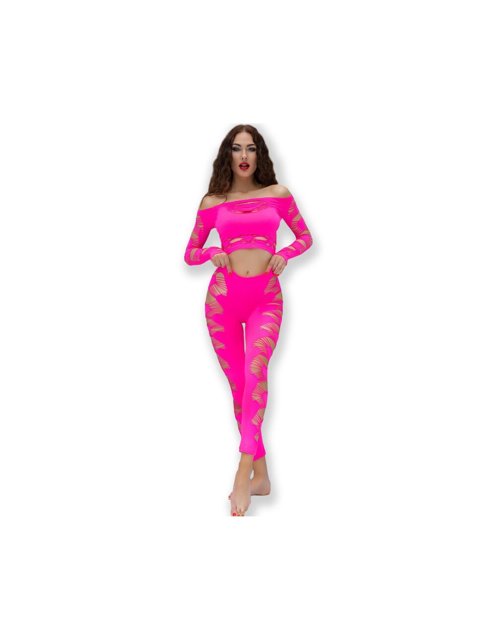 CHILIROSE - CR 4632 TOP & PANT FUCHSIA S/L