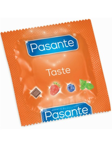 PASANTE - CONDOMS FLAVOR BLUEBERRY BAG 144 UNITS