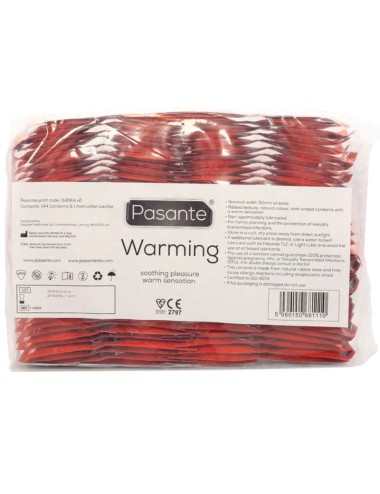 PASANTE - CONDOMS WARMING EFFECT BAG 144 UNITS