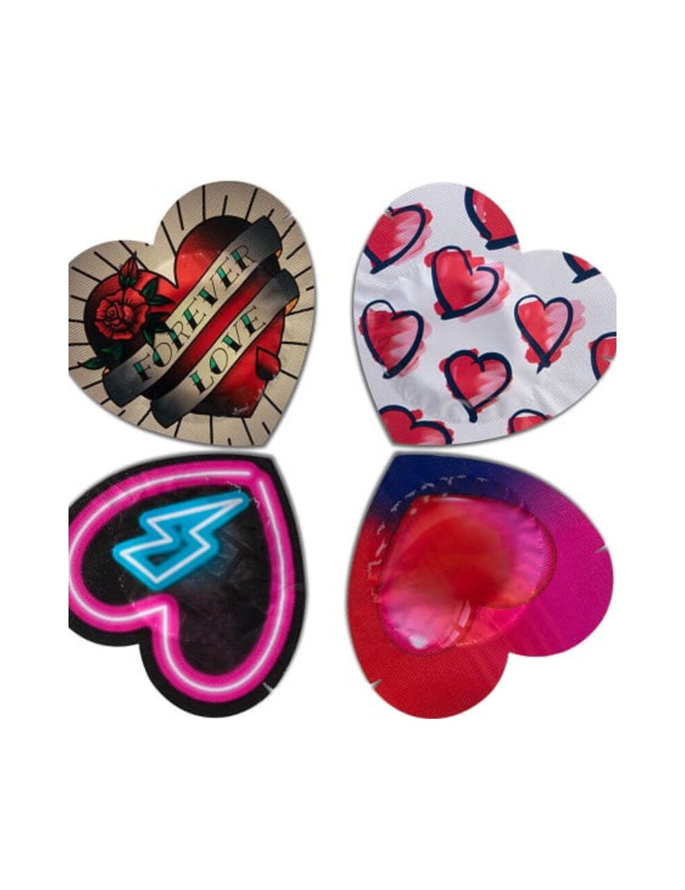 PASANTE - CONDOMS RED HEART SHAPE BAG 144 UNITS