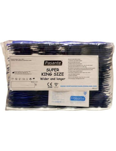 PASANTE - CONDOMS SIZE SUPER KING BAG 144 UNITS