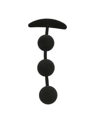 BLACK&SILVER - HARRY ANAL ROSARY 3 SILICONE SPHERES 14 CM