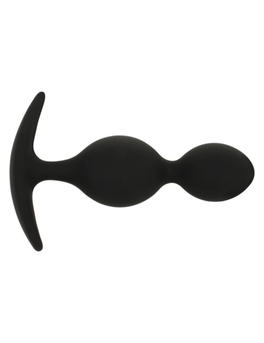 BLACK&SILVER - ORSON PLUG SILICONE 2 ANAL WAVES 9 CM