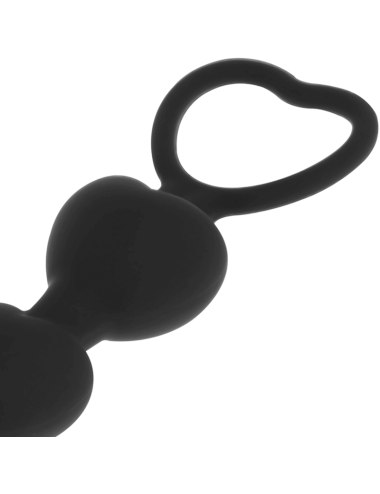 BLACK&SILVER - MILA ANAL CHAIN OF HEARTS 18 CM