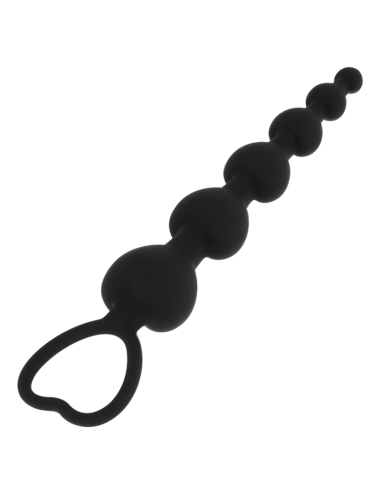 BLACK&SILVER - MILA ANAL CHAIN OF HEARTS 18 CM