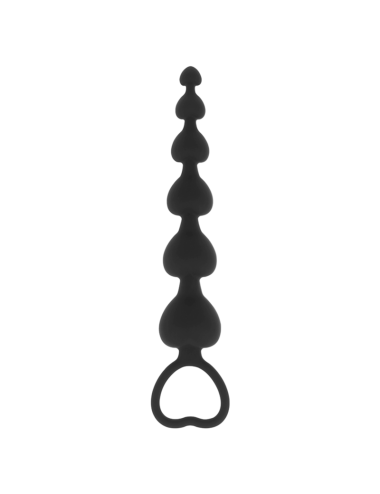 BLACK&SILVER - MILA ANAL CHAIN OF HEARTS 18 CM