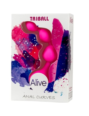 ALIVE - TRIBALL PINK SILICONE ANAL BALLS 15 CM