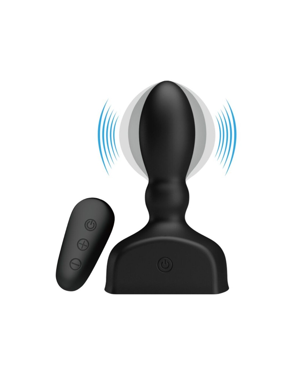 MR PLAY - BLACK INFLATABLE ANAL PLUG REMOTE CONTROL MR PLAY - BLACK INFLATABLE ANAL PLUG REMOTE CONTROL