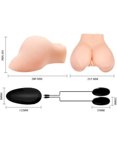 CRAZY BULL - VAGINA AND ANUS WITH REALISTIC MESH WITH VIBRATION