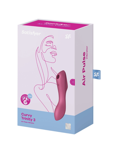 SATISFYER - CURVY TRINITY 3 AIR PULSE VIBRATOR RED