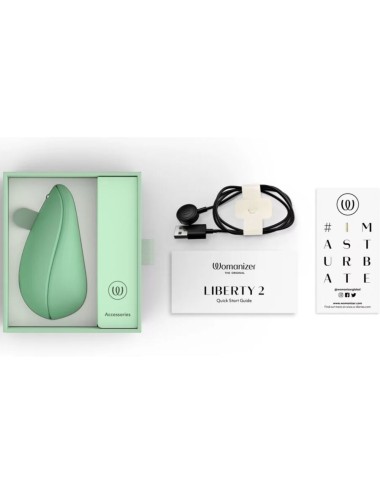 WOMANIZER - LIBERTY 2 CLITORIS STIMULATOR & SUCKER LIGHT GREEN