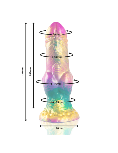 EPIC - IRIS DILDO WITH RAINBOW TESTICLES OF PLEASURE