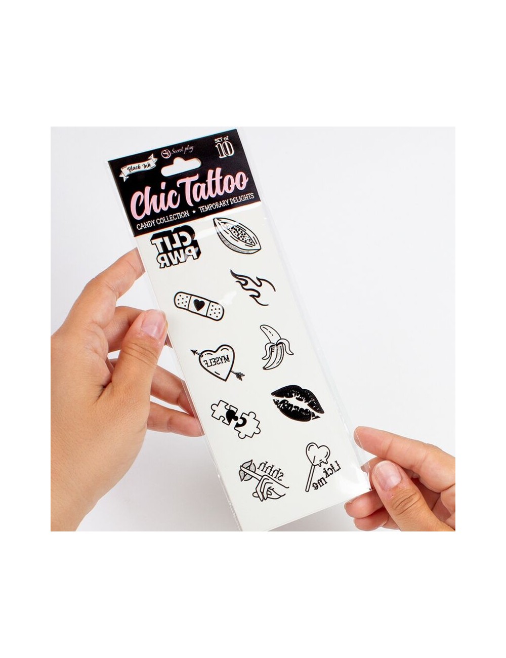 SECRET PLAY - SET OF 10 CANDY COLLECTION TEMPORARY TATTOOS SECRET PLAY - SET OF 10 CANDY COLLECTION TEMPORARY TATTOOS