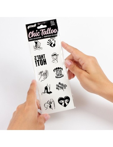 SECRET PLAY - SET OF 10 TEMPORARY TATTOOS KINKY COLLECTION