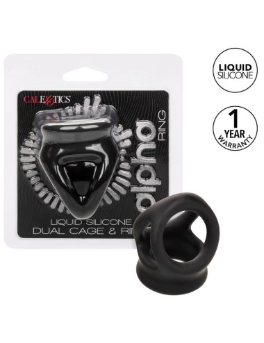 CALIFORNIA EXOTICS - ALPHA DUAL CAGE RING BLACK