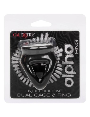 CALIFORNIA EXOTICS - ALPHA DUAL CAGE RING BLACK