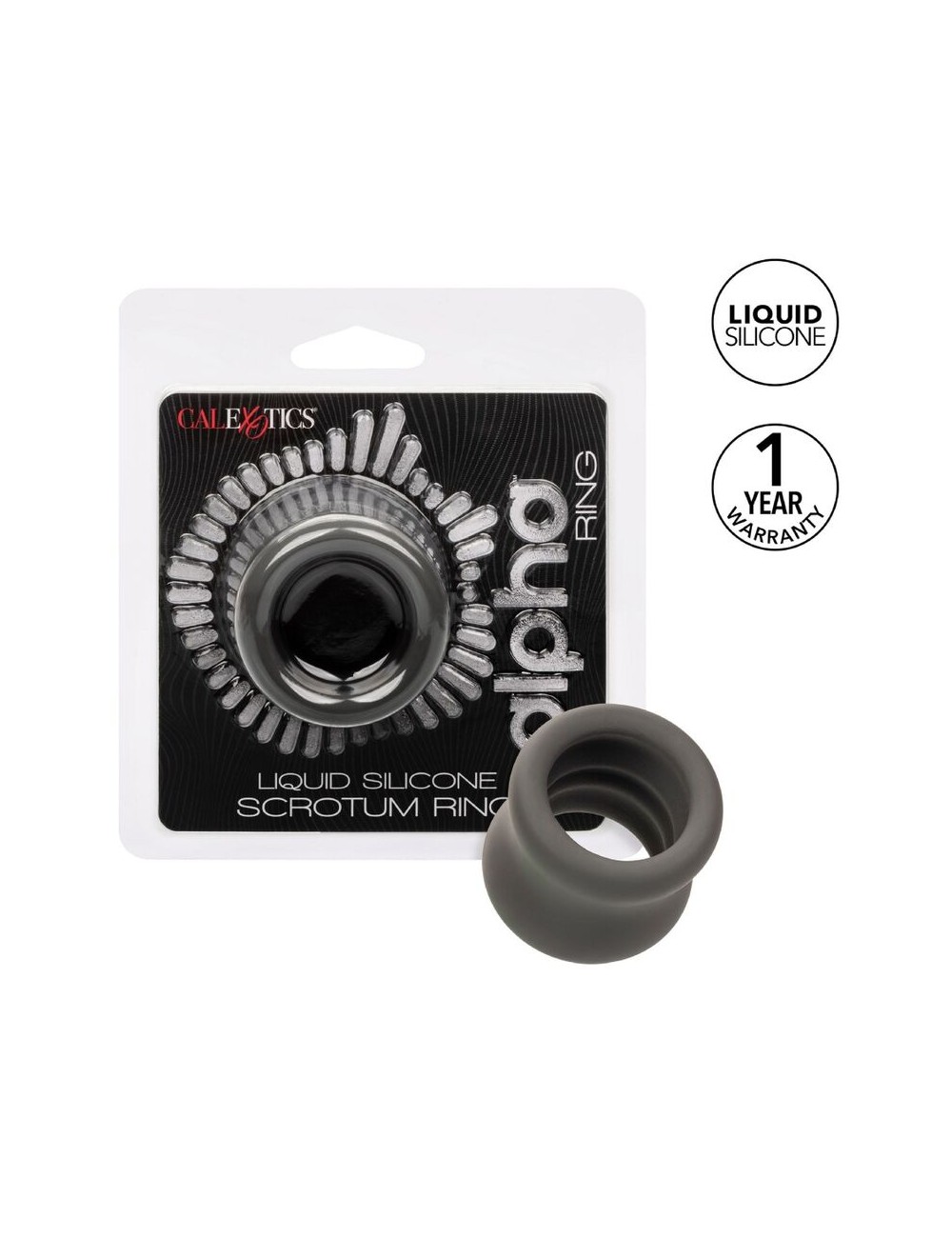 CALIFORNIA EXOTICS - ALPHA SCROTUM STRETCHING RING BLACK