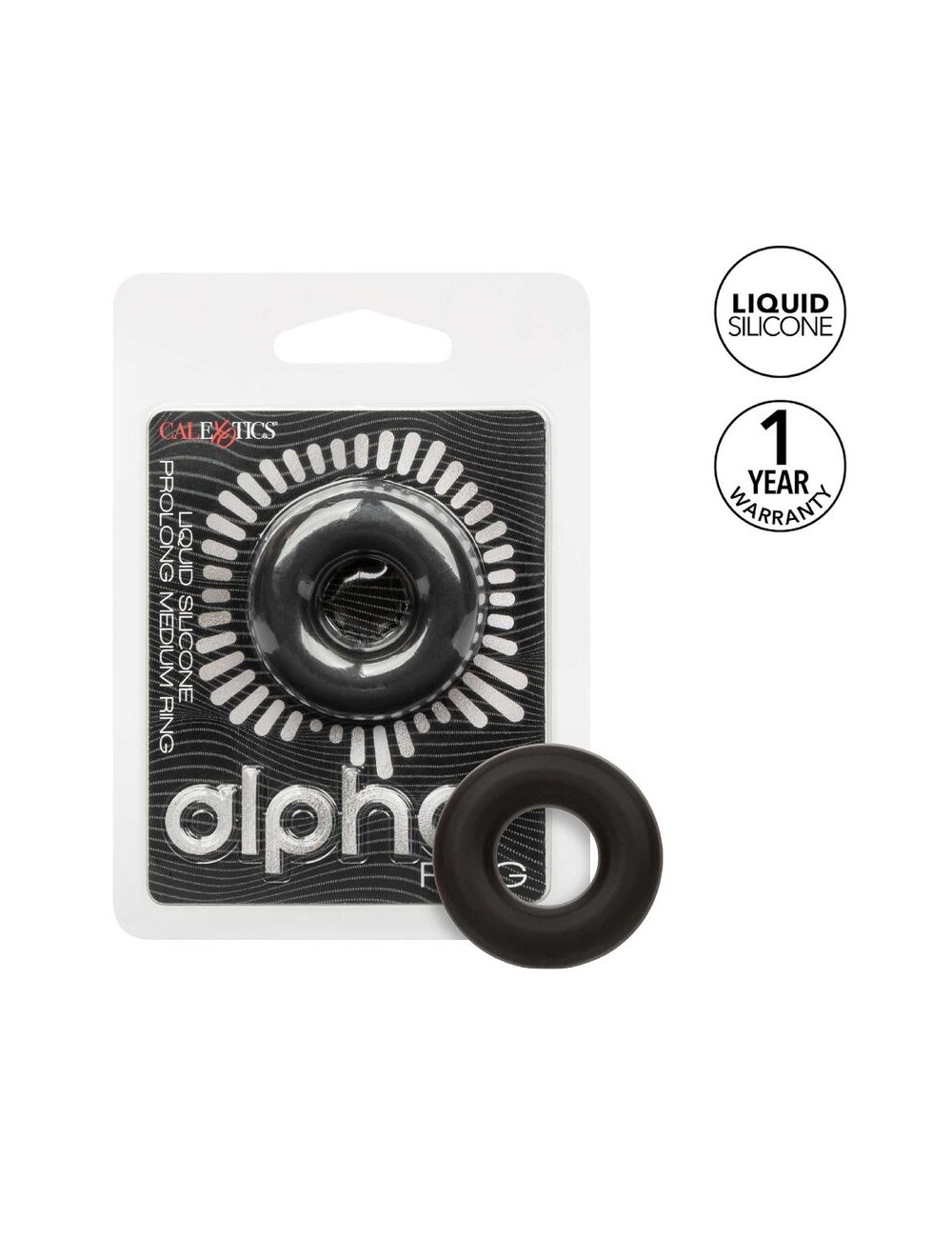 CALIFORNIA EXOTICS - ALPHA PROLONG MEDIUM RING BLACK
