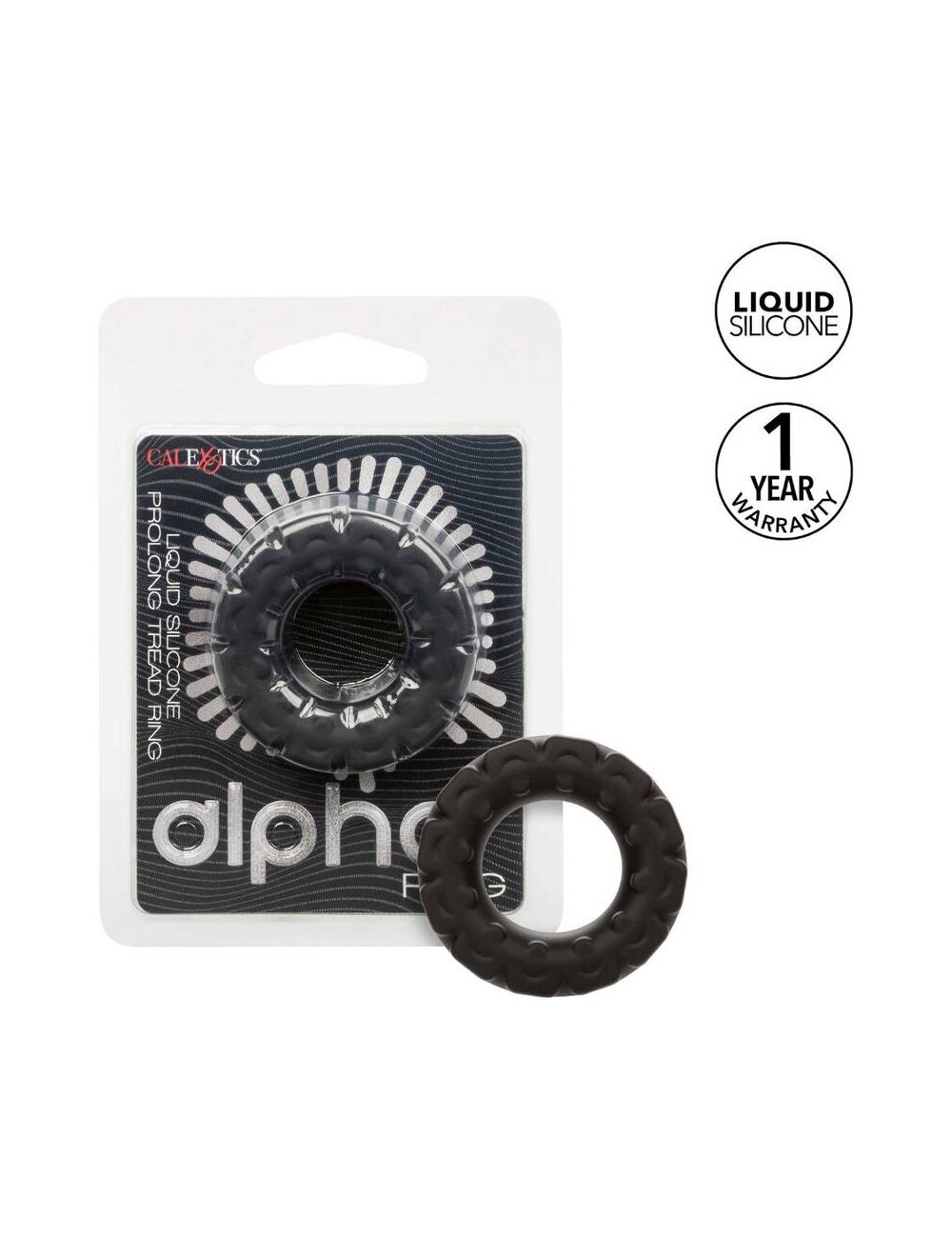 CALIFORNIA EXOTICS - ALPHA PROLONG TREAD RING BLACK CALIFORNIA EXOTICS - ALPHA PROLONG TREAD RING BLACK