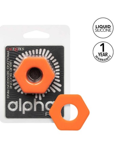 CALIFORNIA EXOTICS - ALPHA PROLONG SEXAGON RING ORANGE