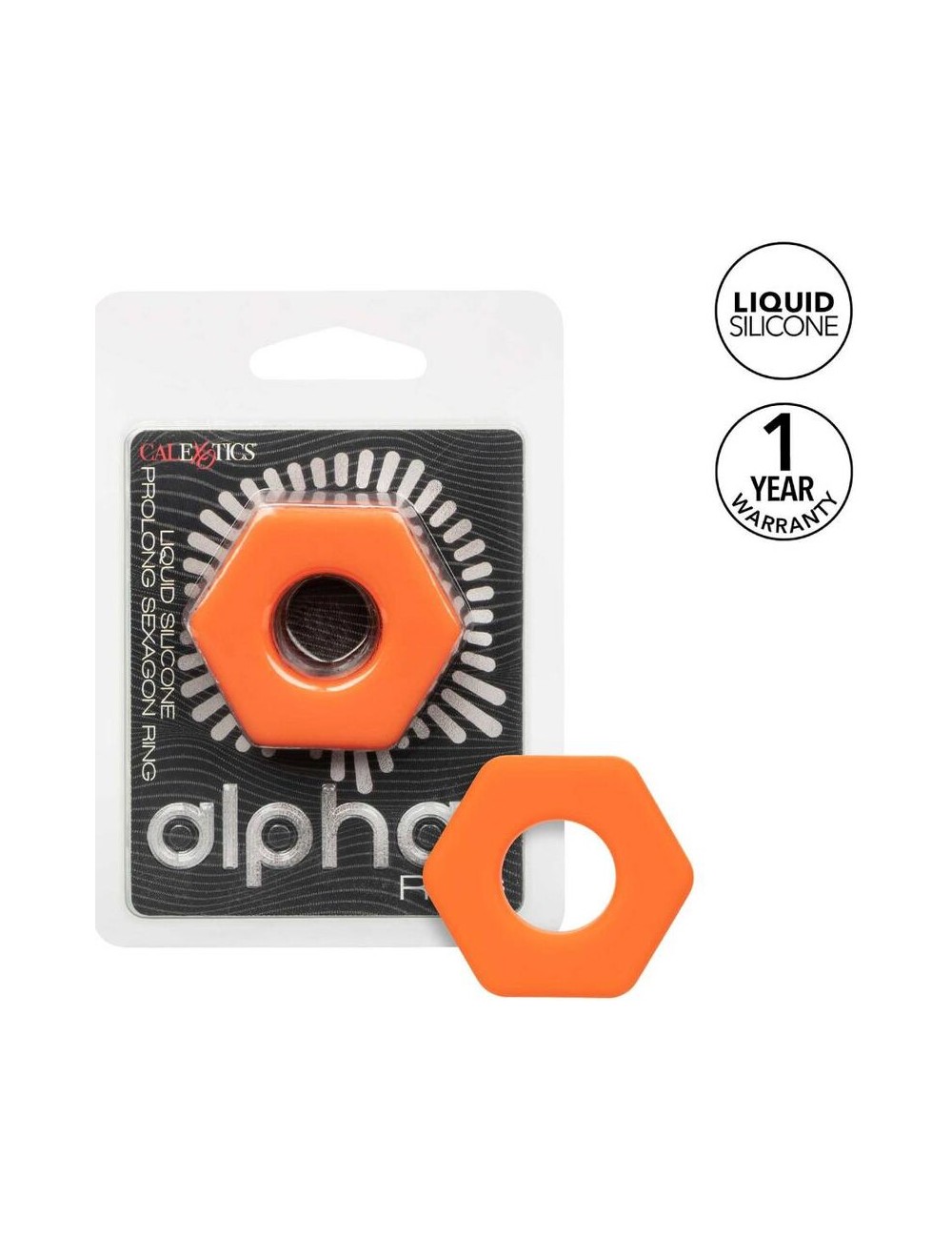 CALIFORNIA EXOTICS - ALPHA PROLONG SEXAGON RING ORANGE
