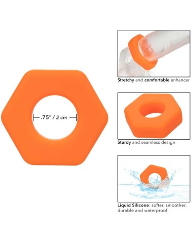 CALIFORNIA EXOTICS - ALPHA PROLONG SEXAGON RING ORANGE