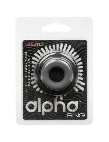 CALIFORNIA EXOTICS - ALPHA PROLONG SET OF 2 RING GREY