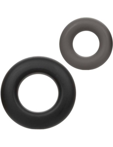 CALIFORNIA EXOTICS - ALPHA PROLONG SET OF 2 RING GREY