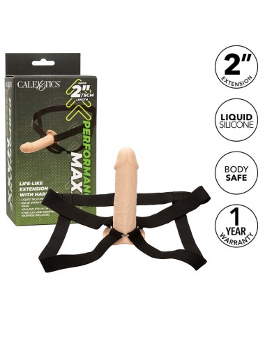 CALIFORNIA EXOTICS - PERFORMANCE MAXX LIFE-LIKE EXTENSION WITH HARNESS LIGHT SKIN