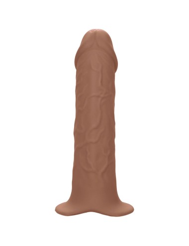 CALIFORNIA EXOTICS - PERFORMANCE MAXX LIFE-LIKE EXTENSION WITH HARNESS BROWN SKIN
