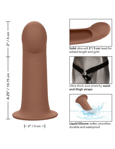 CALIFORNIA EXOTICS - PERFORMANCE MAXX EXTENSION WITH HARNESS BROWN SKIN