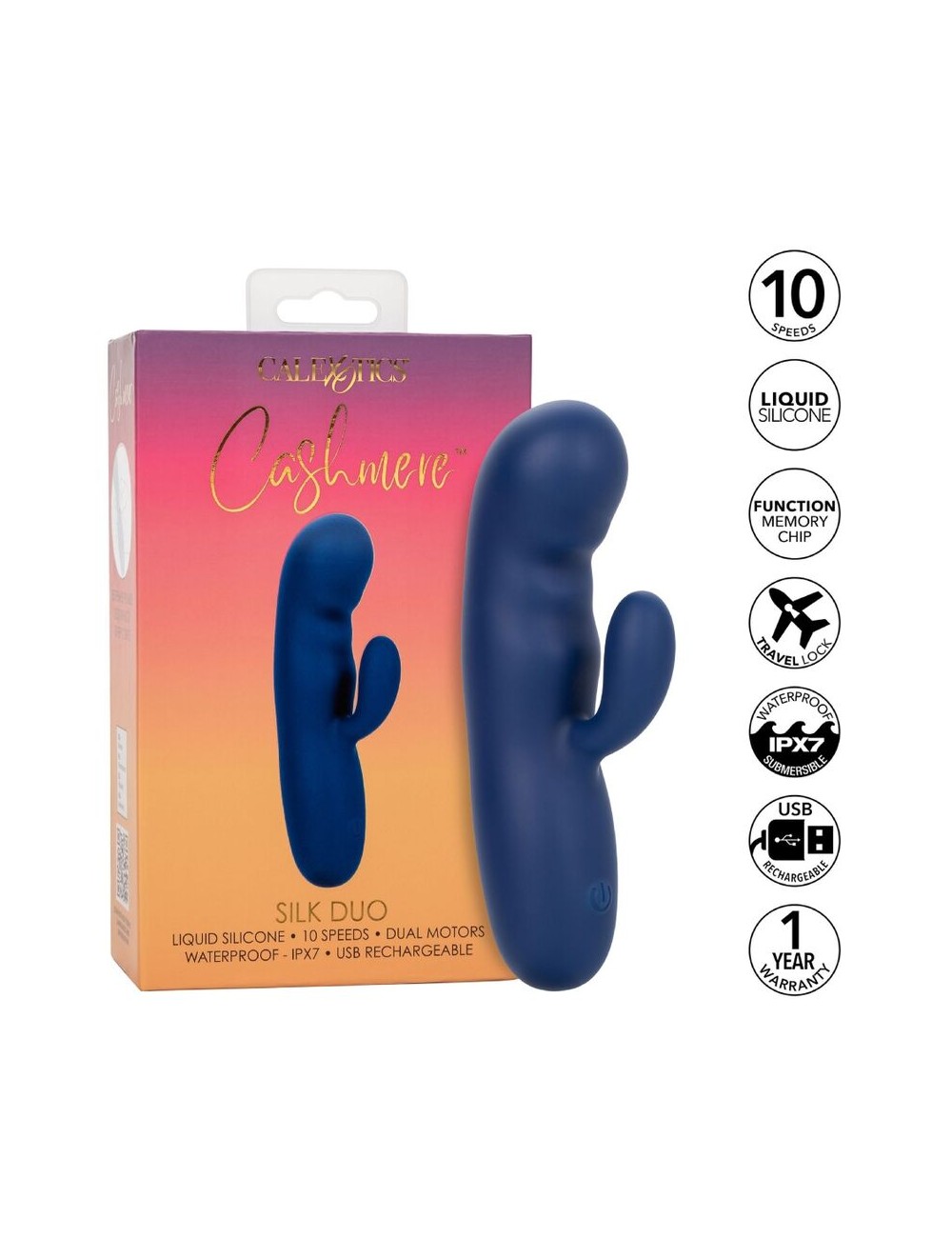 CALIFORNIA EXOTICS - CASHMERE SILK DUO BLUE
