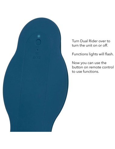 CALIFORNIA EXOTICS - RIDER MASSAGER DOUBLE MOTOR REMOTE CONTROL BLUE